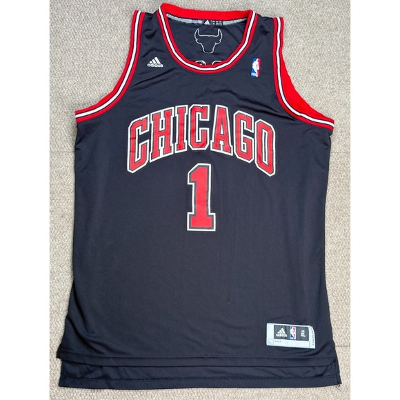Adidas NBA Chicago Bulls #1‎ Derrick Rose Basketball Jersey Size XL